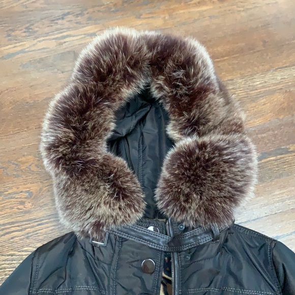 Gorski Down Cost with Mink Collar & Leather Details - Picture 2 of 4